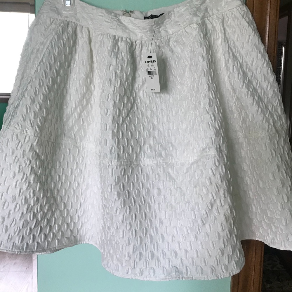 Express pleated polka dot skirt size 10